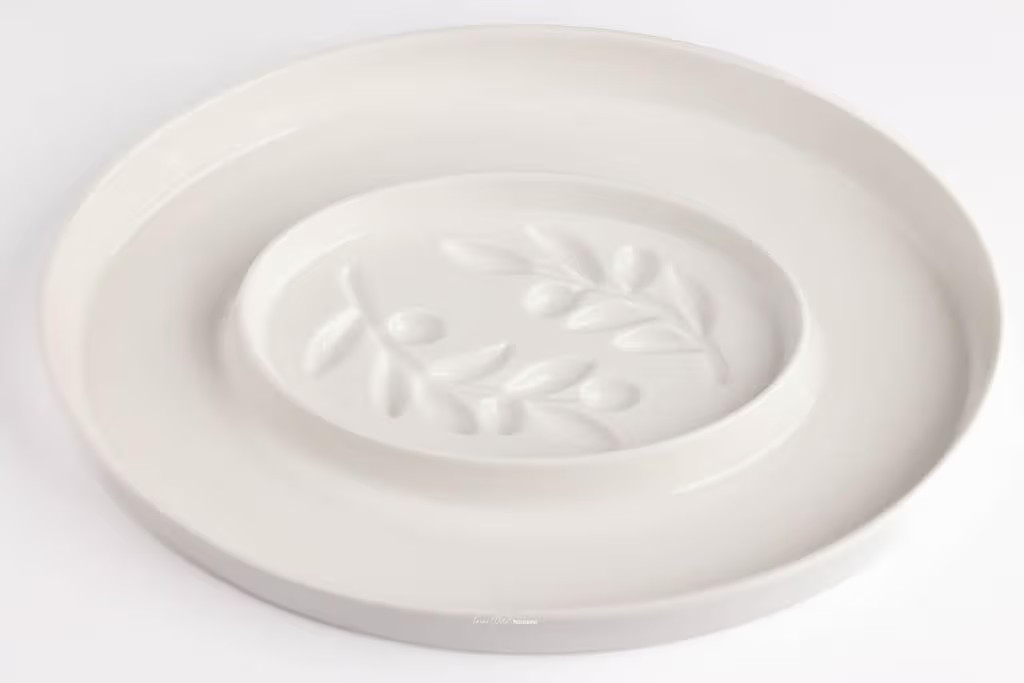 Chip and Dip Serving Set - 14"x10.5" Porcelain Serving Tray for Olive Oil, Balsamic Vinegar, Vegg... | Amazon (US)