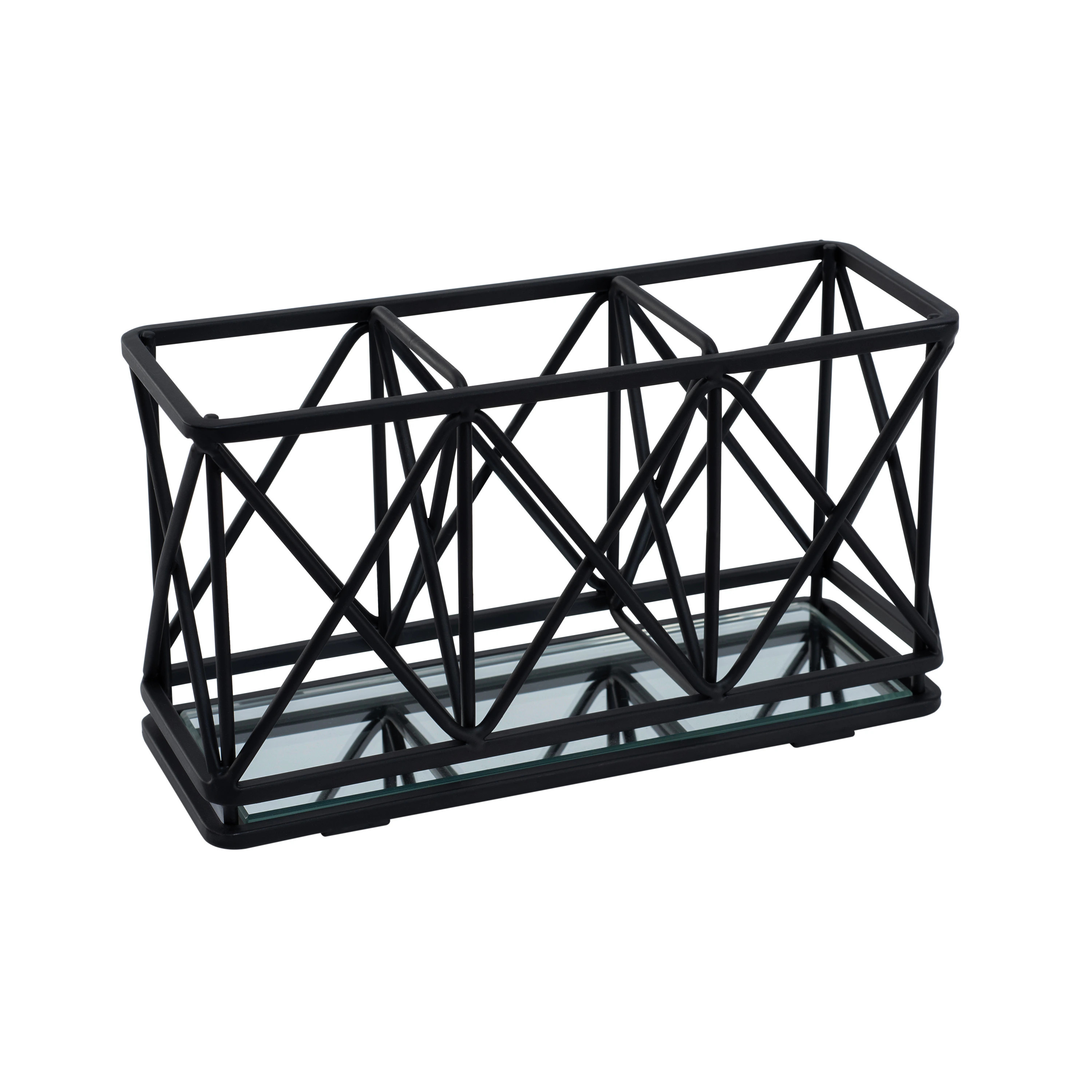 Home Details Matte Black Metal Vanity tray | 27172-MATTEBLK | Lowe's