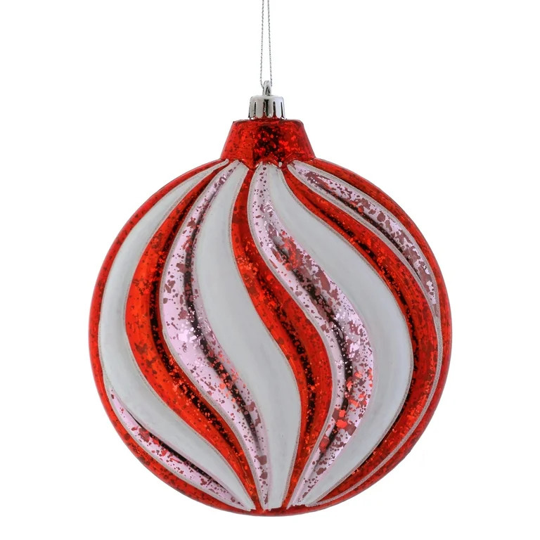 Regency International VP Swirl Disk Ornament, 6.5-inches Height, Box of 4, Red Pink White, Home D... | Walmart (US)