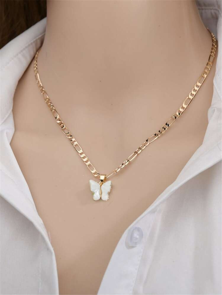 Butterfly Charm Chain Necklace | SHEIN