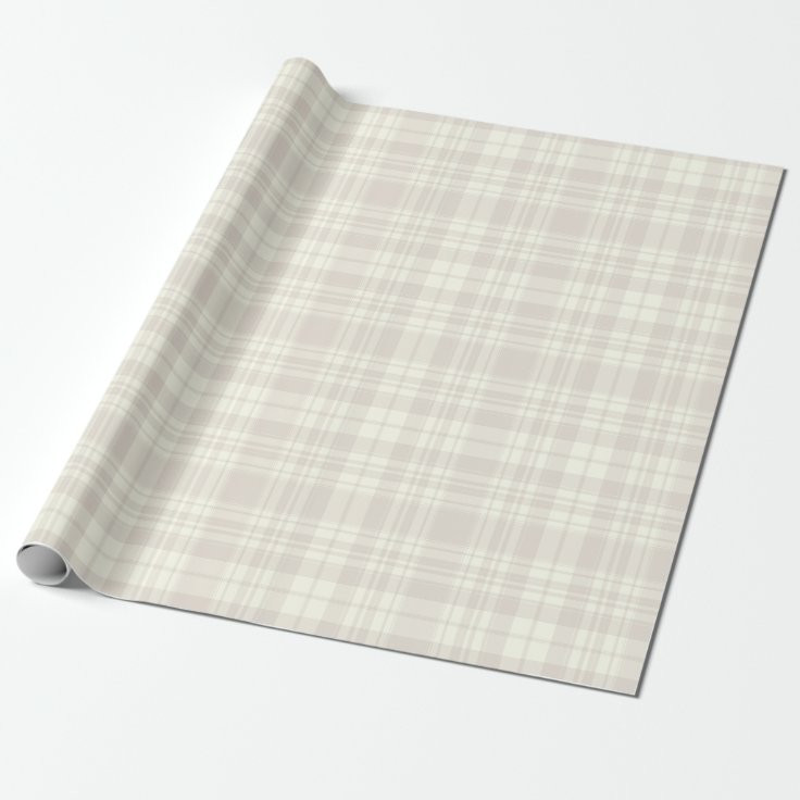 Tartan Plaid Cream & Beige No. 66 Wrapping Paper | Zazzle | Zazzle