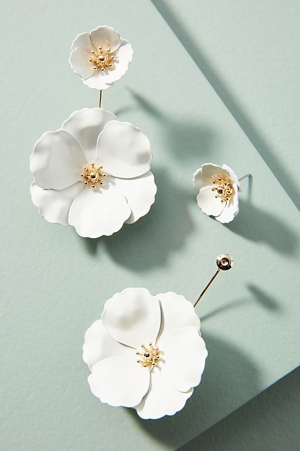 Captiva Floral Front-Back Earrings | Anthropologie (US)