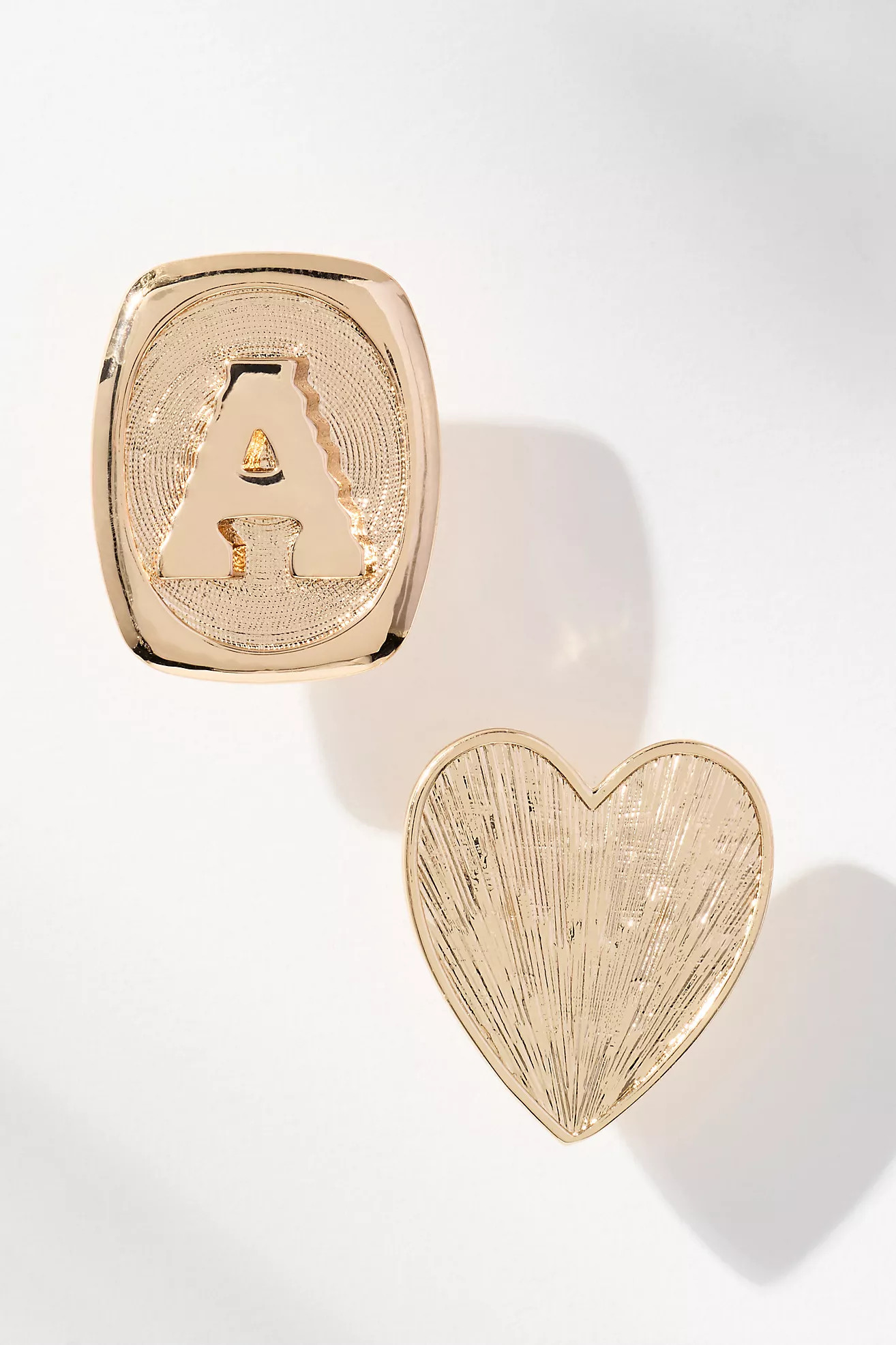 Monogram and Heart Brooch, Set of 2 | Anthropologie (US)
