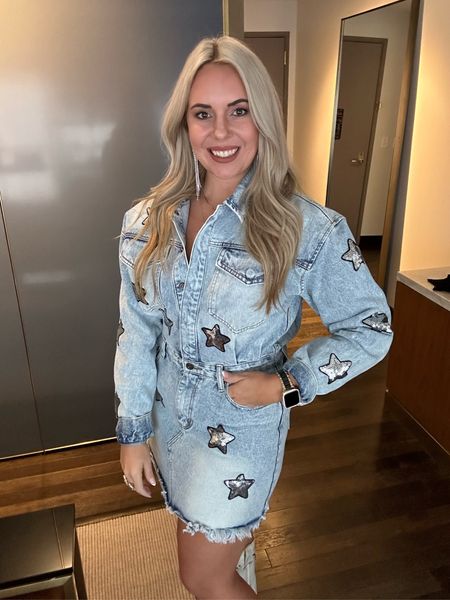 Discount Code: amberv15
When in Dallas, wear the denim and stars! 🤠 Buddy Love X Raelynn 
The large fits me snug as a glove so it’s TTS or slightly small. @shopbuddylove 

#LTKparties #LTKmidsize #LTKCon