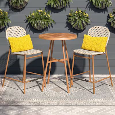 Origin 21 Summers Walk 3-Piece Brown Wicker Bar Height Patio Set Lowes.com | Lowe's