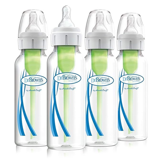 Dr. Brown’s Anti-Colic Options+ Baby Bottles, Narrow, 8oz, 4 Pack | Amazon (US)