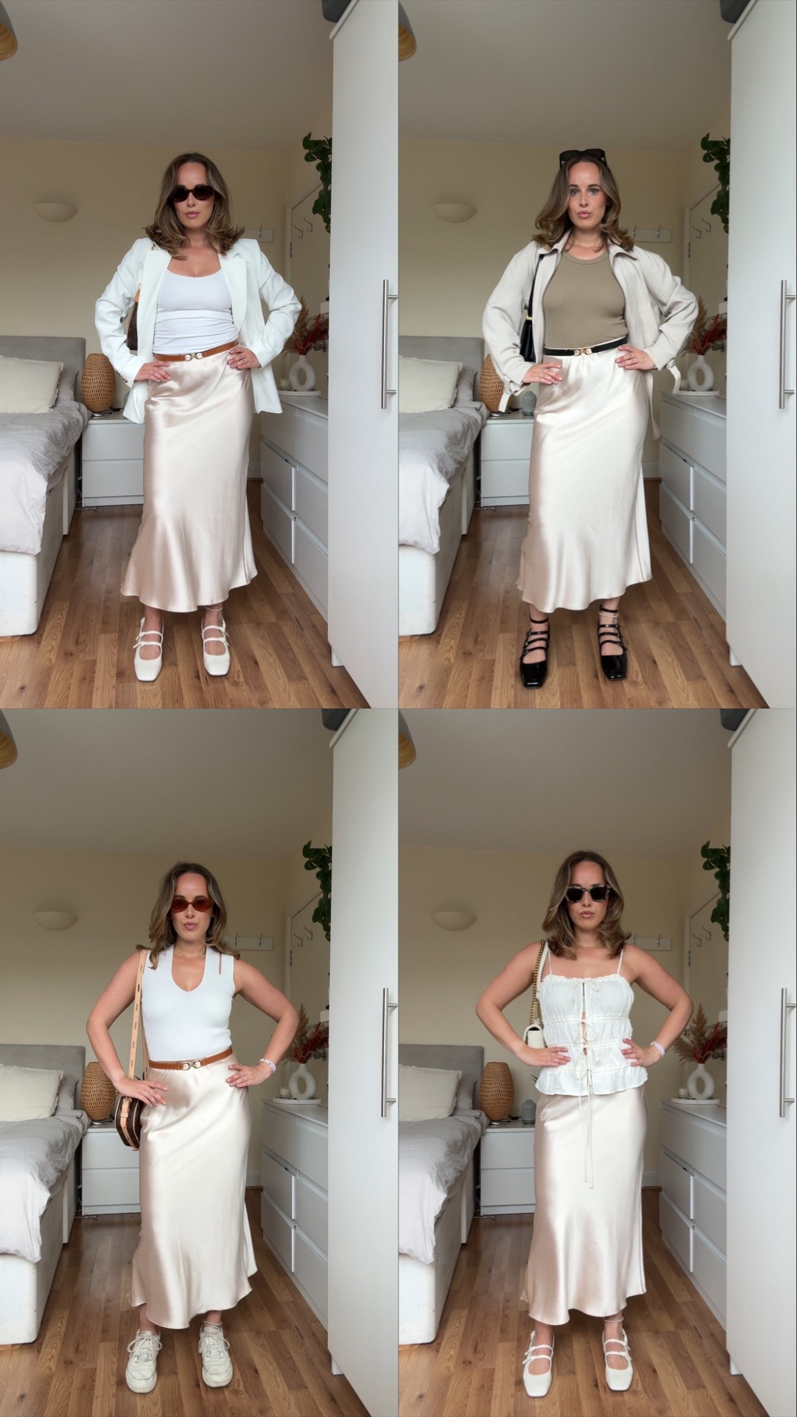 Base vs looks: cream satin skirt in spring 🤍

#LTKspring #LTKsummer #LTKuk