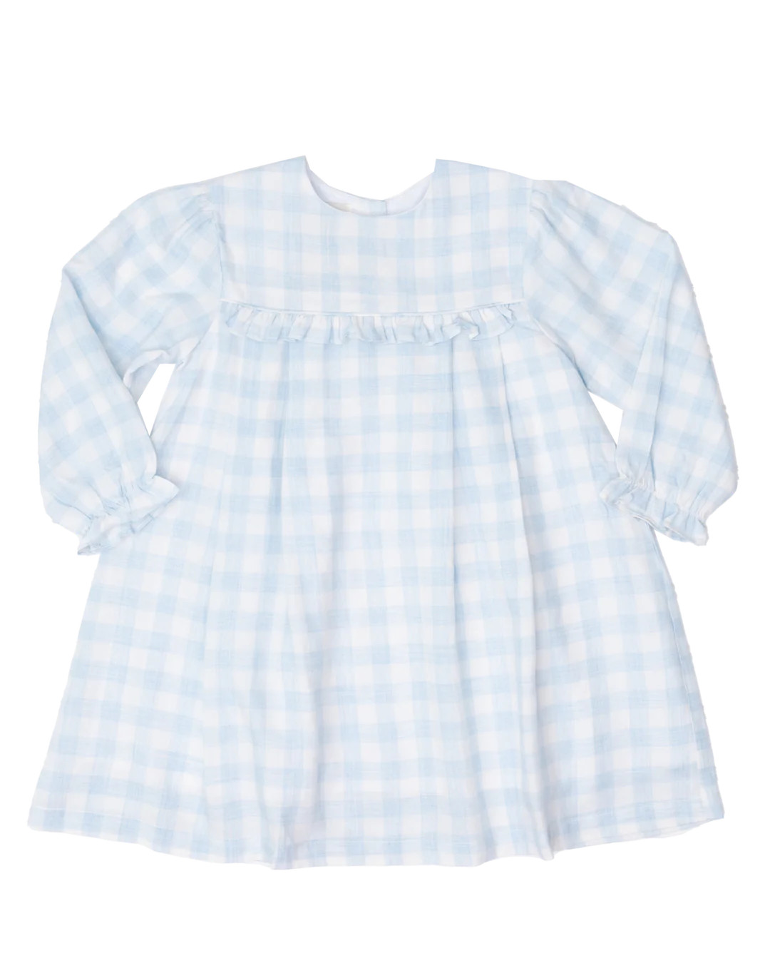 Alicia Soft Blue Check Dress | The Oaks Apparel Company