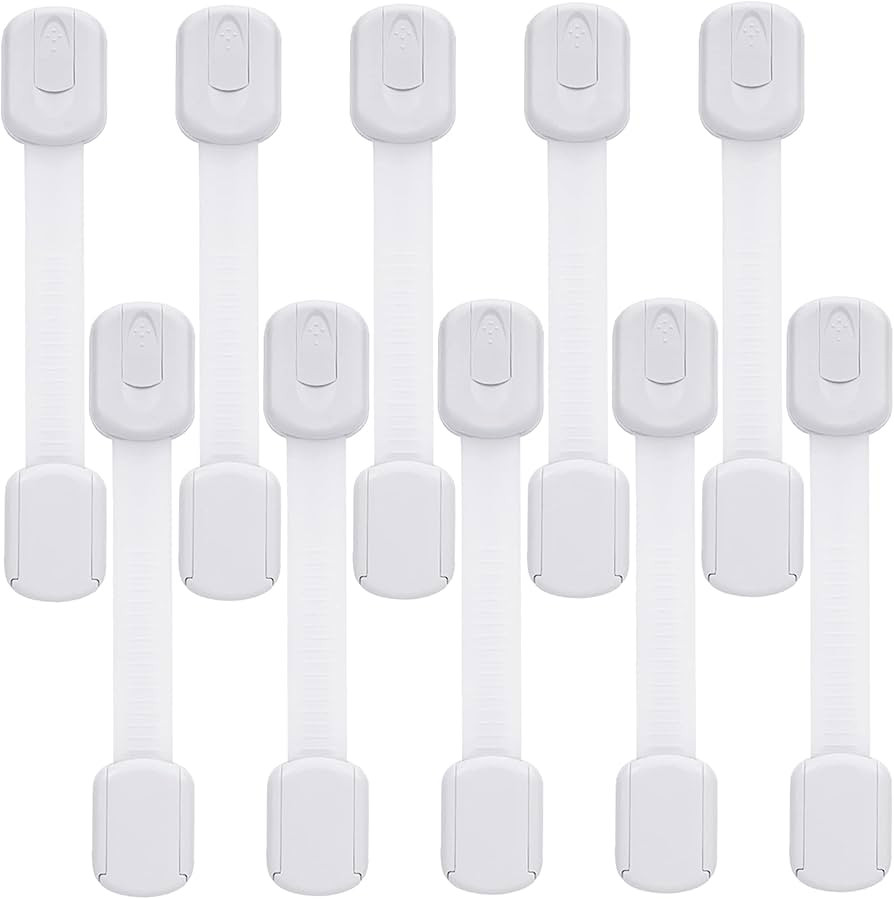 Child Safety Cabinet Locks - (10 Pack) Baby Proofing Latches to Drawer Door Fridge Oven Toilet Se... | Amazon (US)