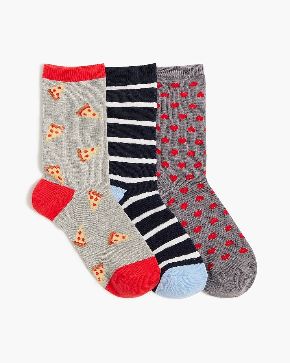 Boys' hearts and pizza  trouser socks | J.Crew Factory