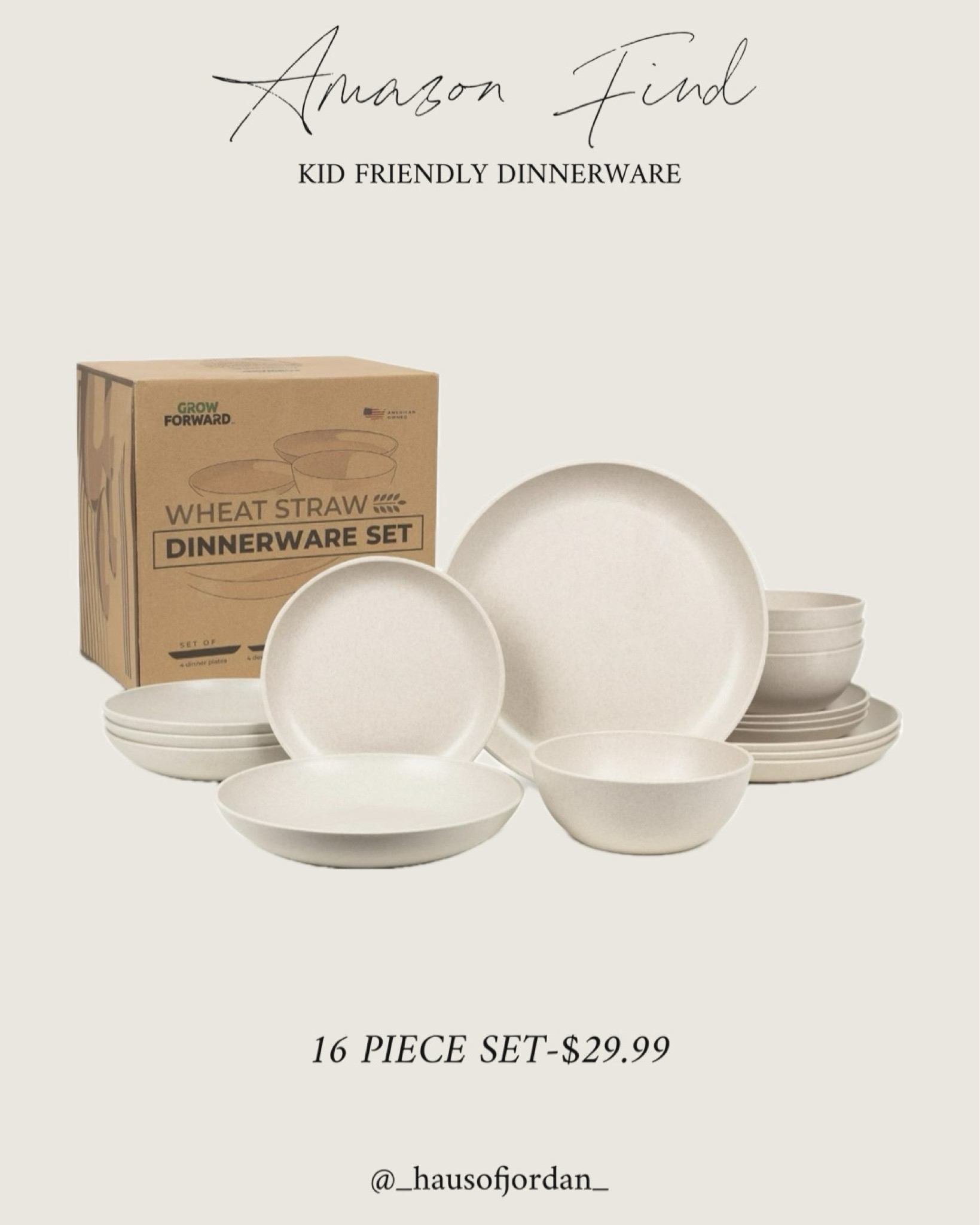Kid friendly wheat straw dinnerware set from Amazon. ✨

#LTKHome #LTKFamily #LTKKids