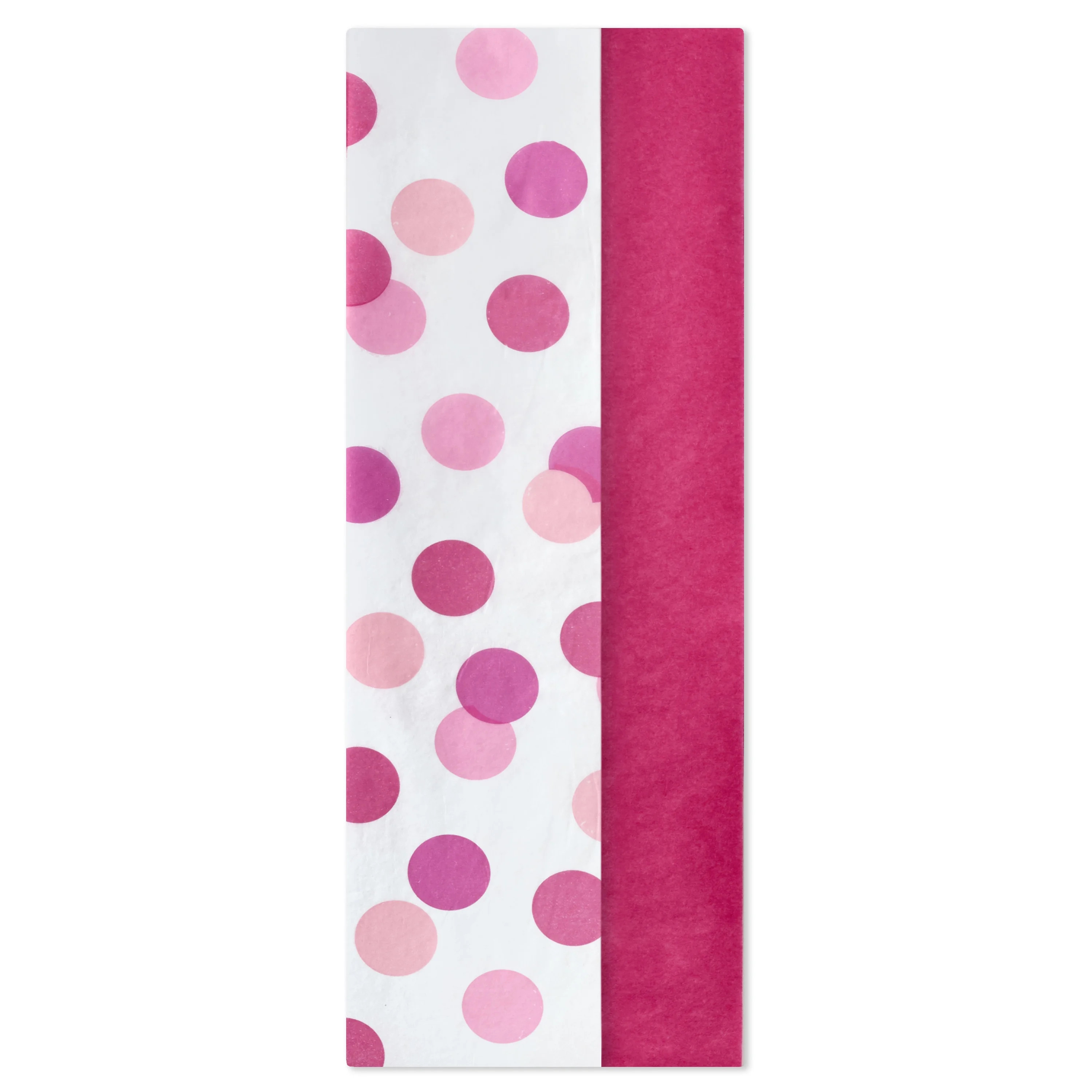 Hallmark 2-Pack Tissue Paper (Solid Pink and Pink Polka Dots on White) 6 sheets | Walmart (US)