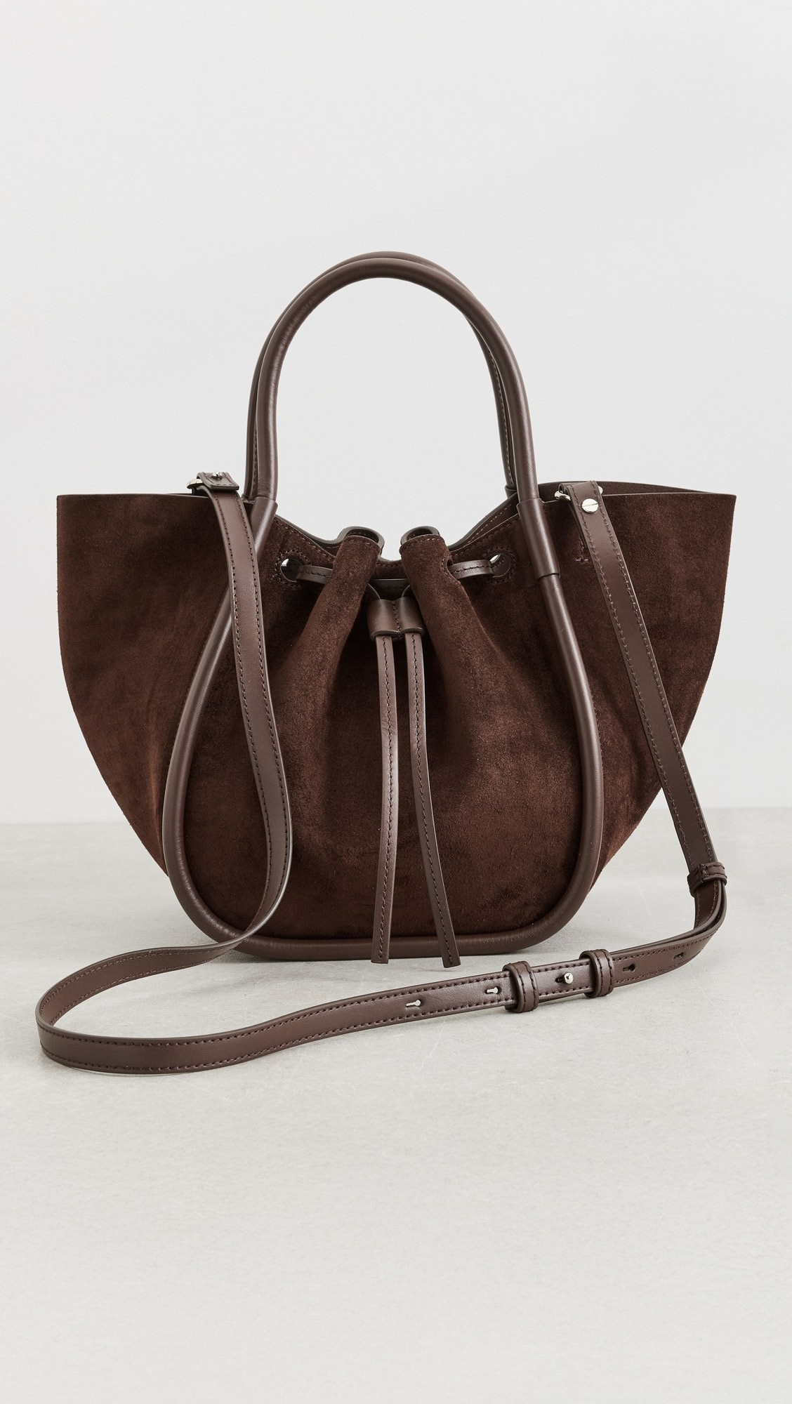 Small Ruched Tote In Soft Suede | Shopbop