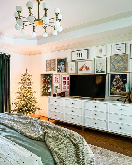 Decorating your bedroom for Christmas can make your home feel even more magical for the holidays! 🎄 
#christmas #christmastree #christmasdecor #christmas2023 #gallerywall #bedroomdecor 

#LTKhome #LTKSeasonal #LTKHoliday