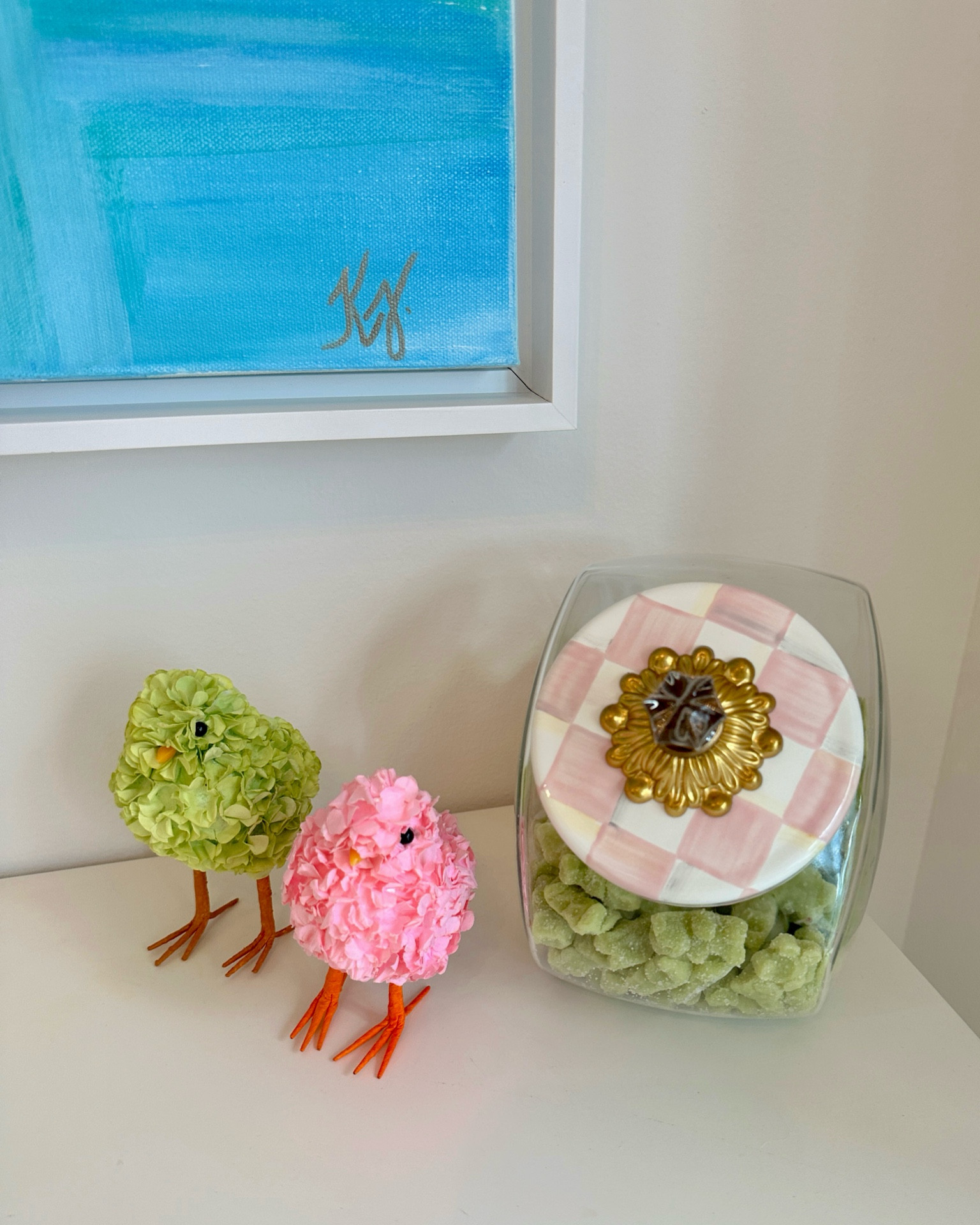 Easter chicks decor and the most beauty candy jar! 🐣 #Easter #Easterdecor 

#LTKSeasonal #LTKparties #LTKhome