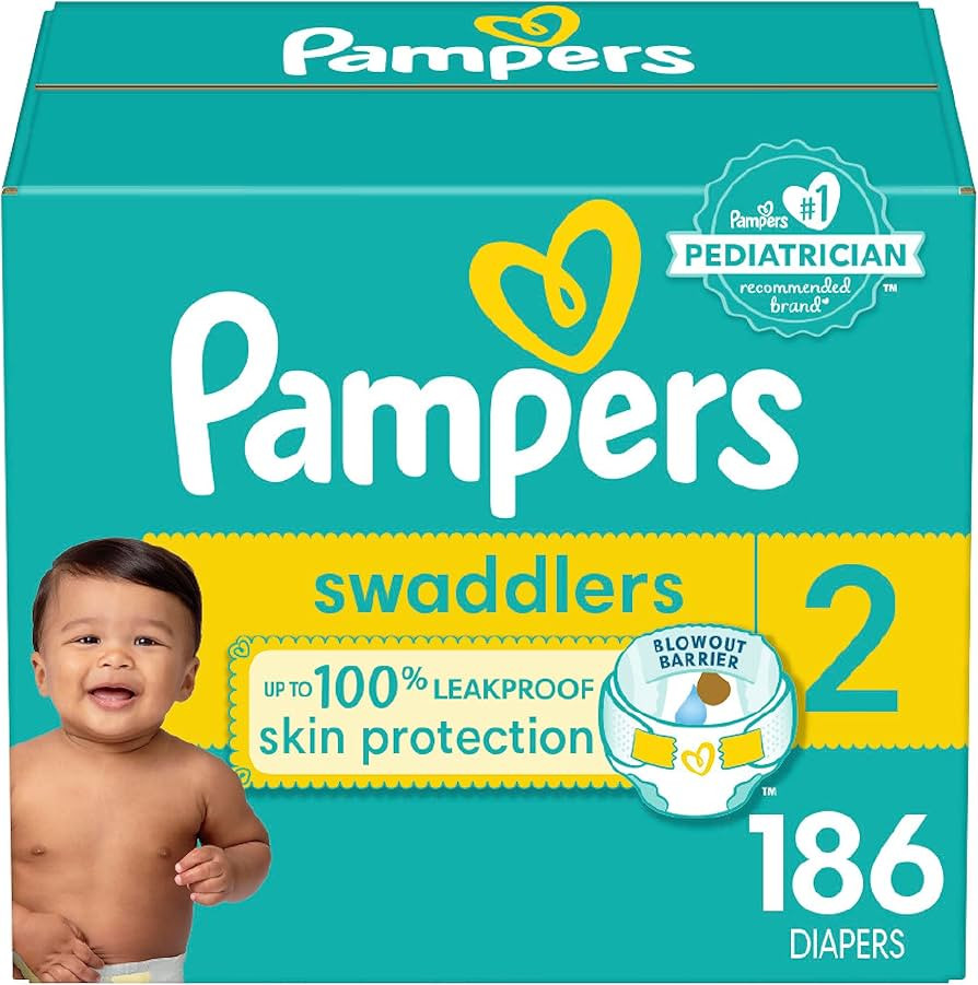 Diapers Size 2, 186 Count - Pampers Swaddlers Disposable Baby Diapers (Packaging & Prints May Var... | Amazon (CA)