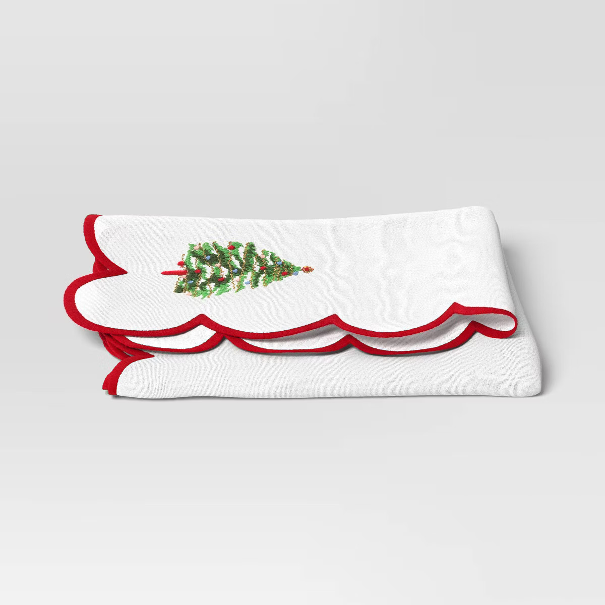Trim Tree Cloth Napkin Ivory with Red - Threshold™ | Target
