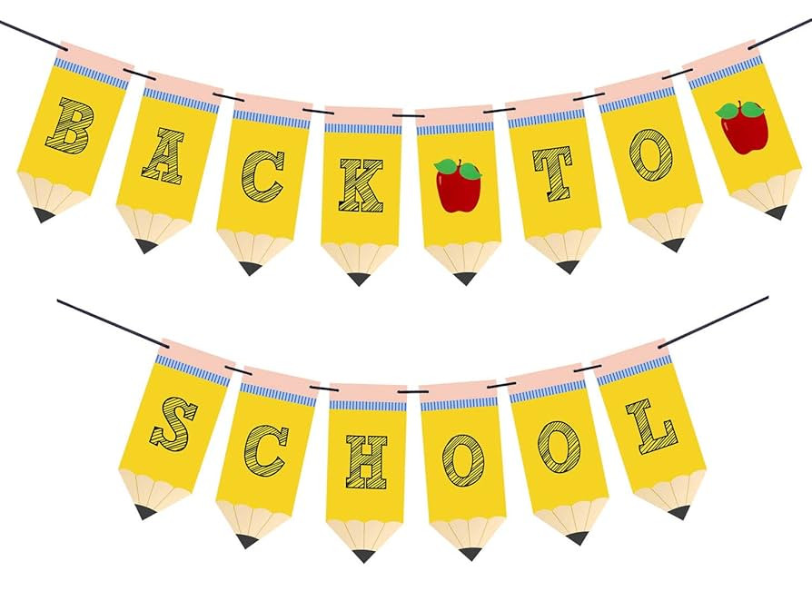 Back to School Pencil Banner - First Day of School Banner - Back to School Banner - Classroom Dec... | Amazon (US)