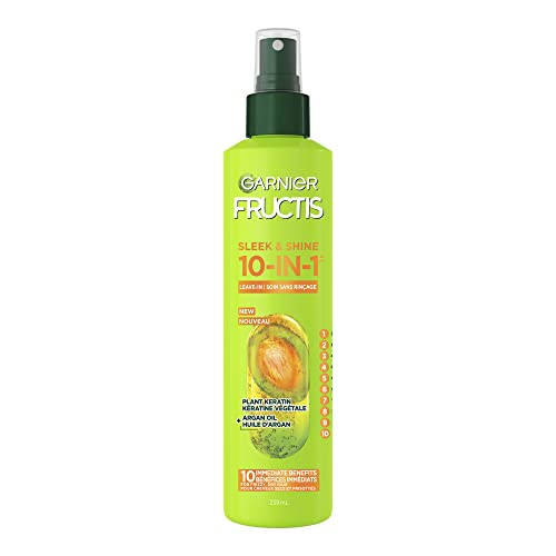 Garnier Fructis 10-In-1 Repairing Leave-In Spray For Frizzy and Dry Hair with Heat Protection, Silicone-Free, 10 immediate benefits, With Argan Oil and Plant Keratin, 239ml | Amazon (CA)
