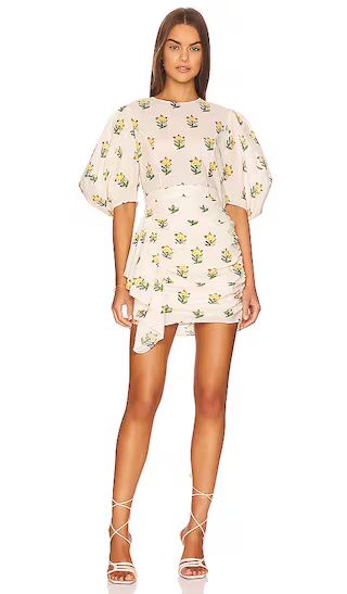 Pia Dress in Marigold Flower Golden | Revolve Clothing (Global)