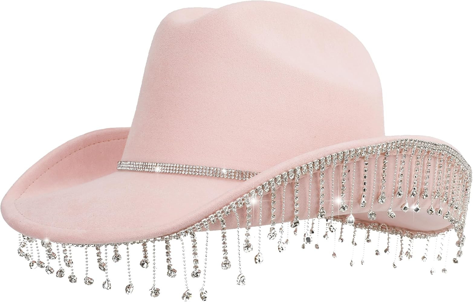 Women Cowgirl Hat Rhinestone Fringe Bling Western Cowboy Hat | Amazon (US)