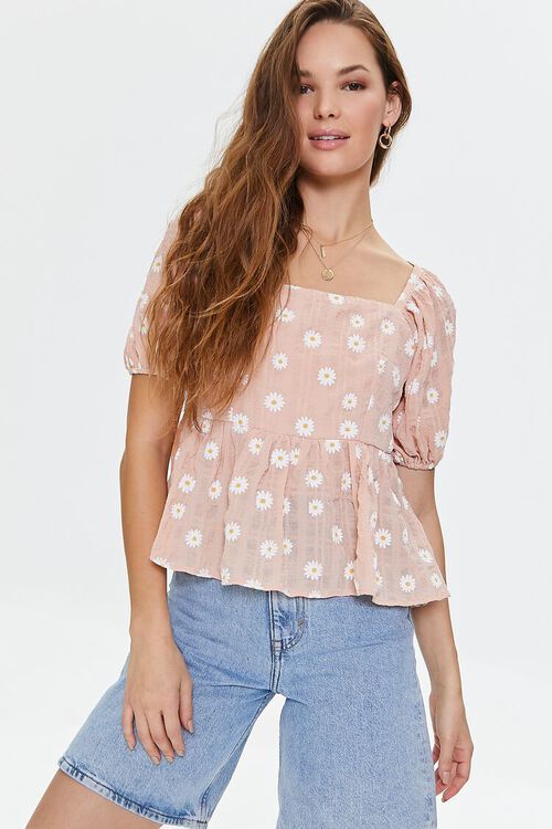 Floral Print Puff-Sleeve Top | Forever 21 (US)