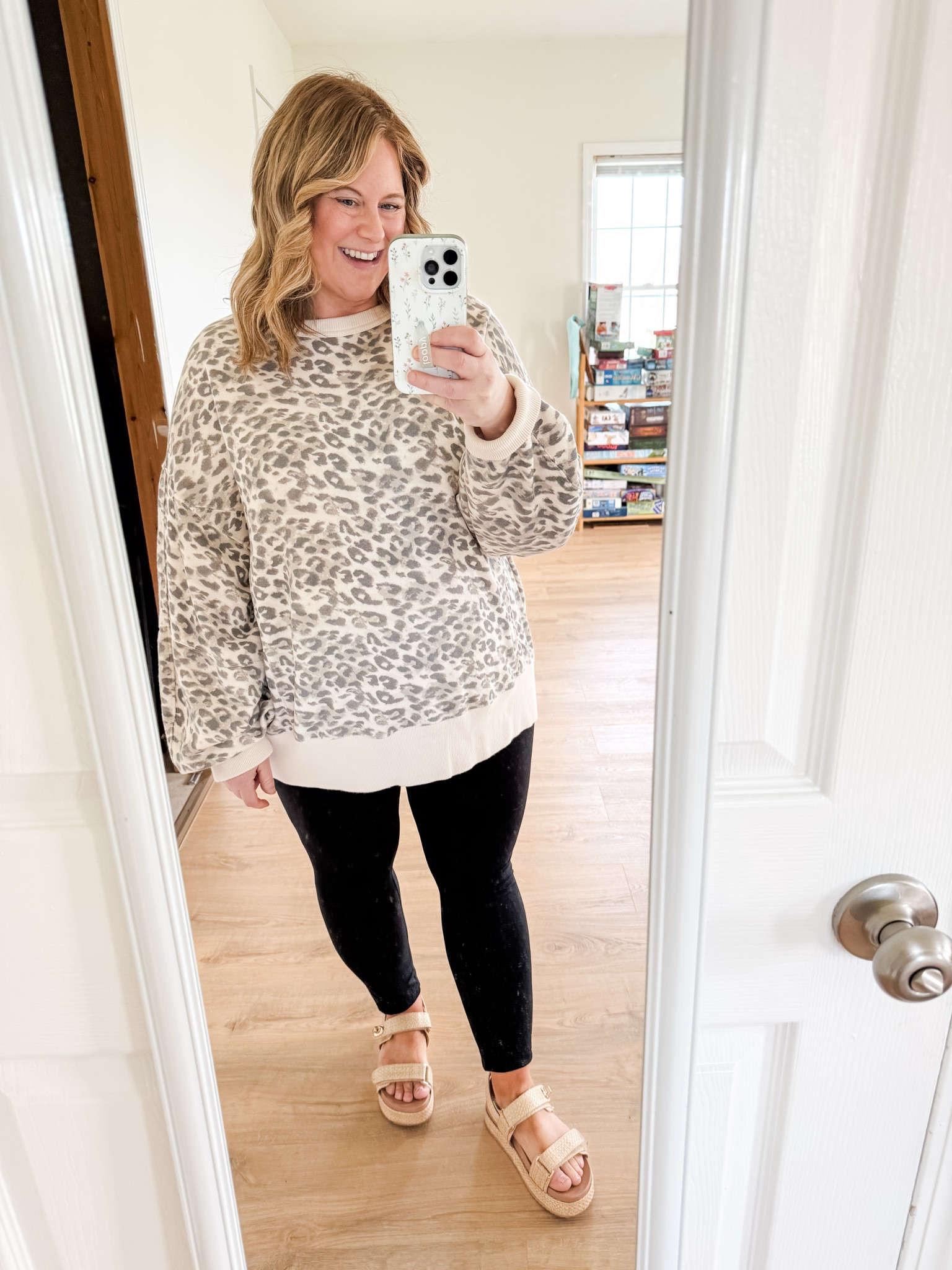 Wearing a large in my aerie sweatshirt and an XL in my leggings 

#LTKBump #LTKmomlife #LTKMidsize