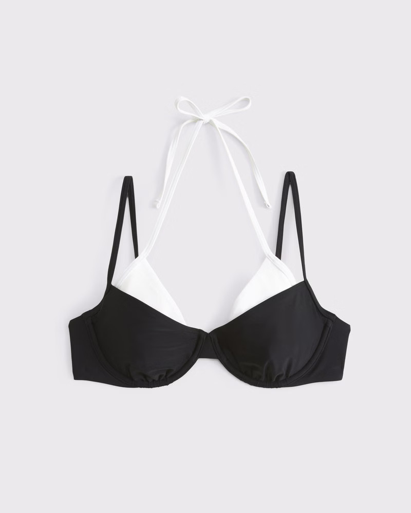 Abercrombie & Fitch Women's Layered Underwire Bikini Top in Black - Size M | Abercrombie & Fitch (US)