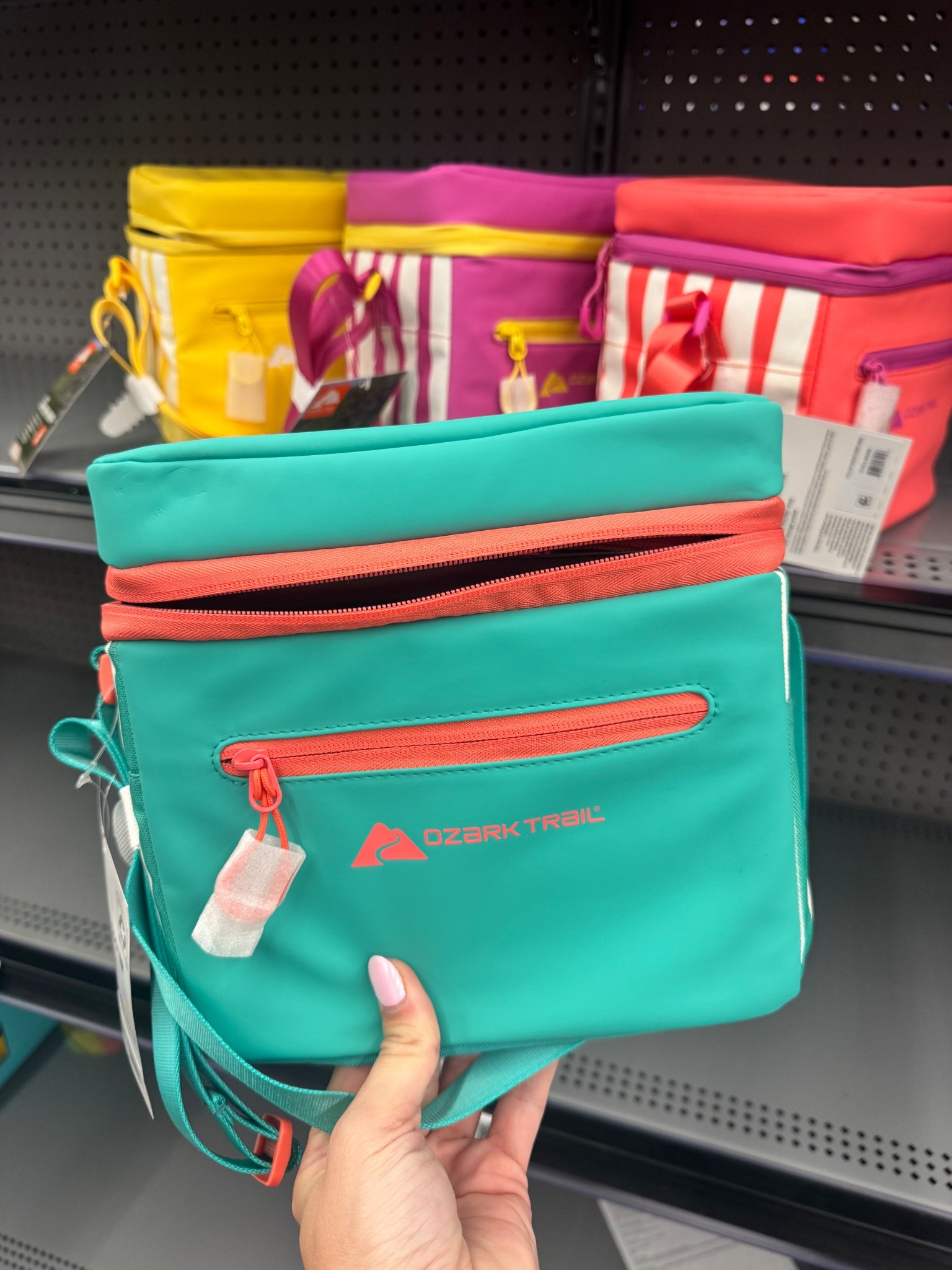 Love a cute cooler!  This is perfect for the kids and I running around during the summer time!  And I love the colors!  