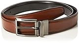 Perry Ellis Men's Portfolio Double Stitched Leather Reversible Belt (Sizes 30-42 Inches) | Amazon (US)