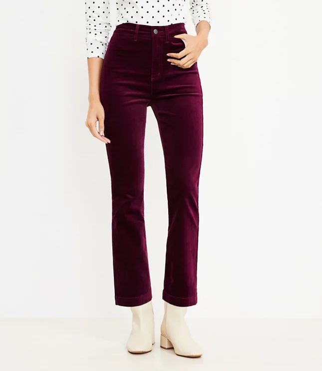 Velvet Kick Crop Pants | LOFT