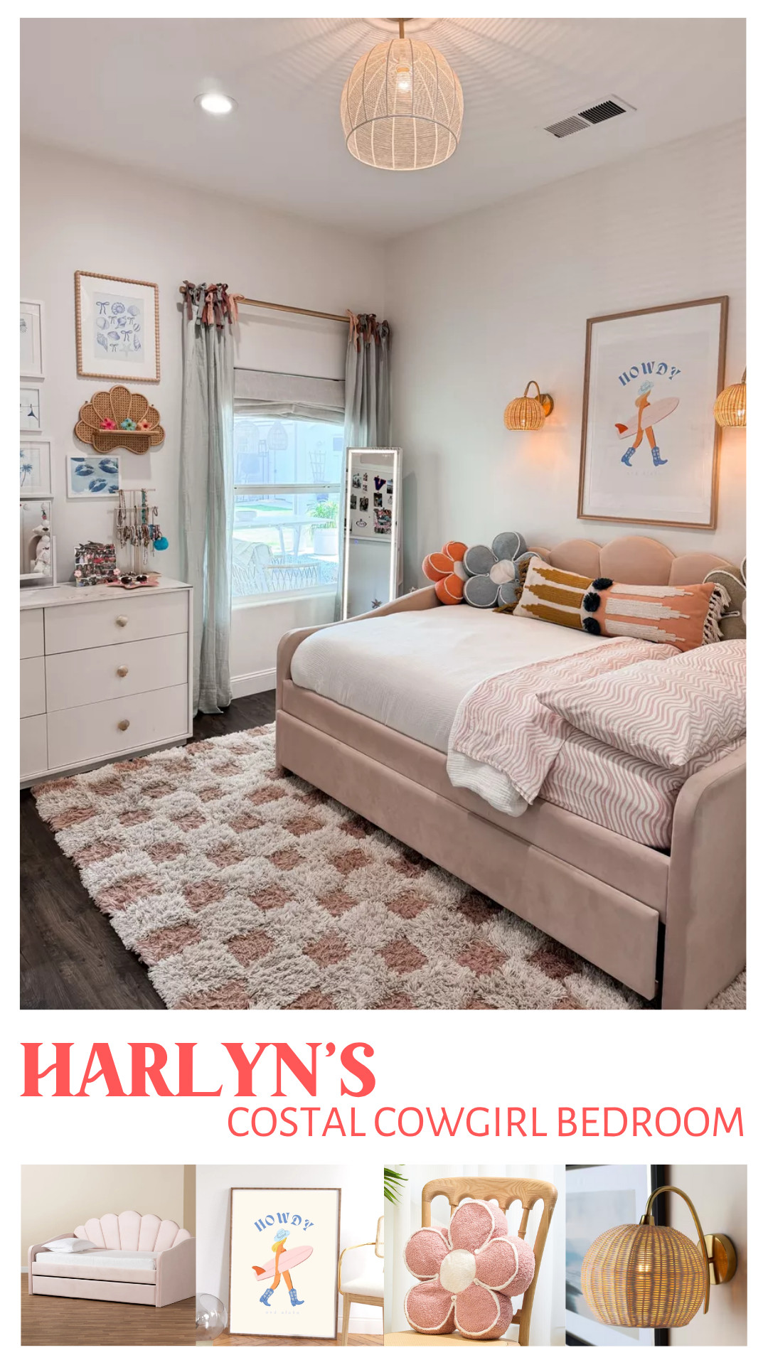 Harlyn's Costal Cowgirl inspired Bedroom!! This room was so fun to bring to life! 🌊🤍

bedroom inspo, home decor, girls bedroom, costal cowgirl, kids room, tween room, etsy, wayfair, summer, summer fashion, britt horton
 

 

#LTKHome #LTKStyleTip #LTKKids