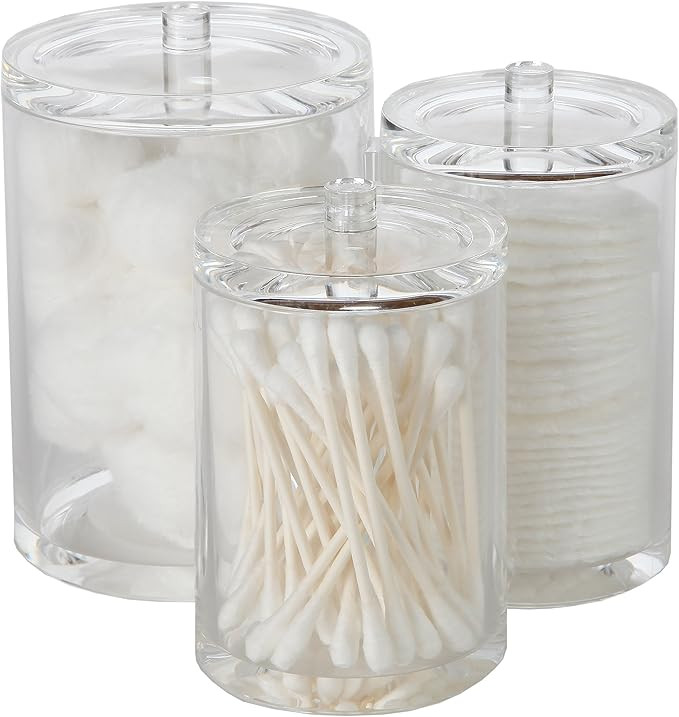 ARAD Cotton Ball, Swab, and Q-tip Storage Set, 1-Piece, 3-Compartments, for Easy Organization on ... | Amazon (US)