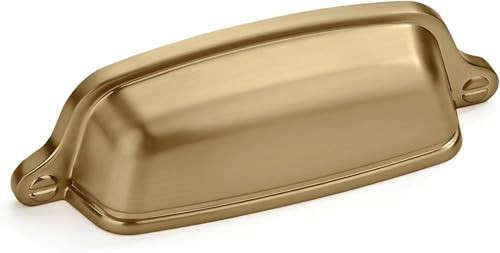Khtumeware 5 Pack 3 Inch (76 mm) Drawer Pulls Champagne Bronze Cabinet Cup Pulls Hardware Brushed Gold Kitchen Handles Bin Cup Pulls | Amazon (US)
