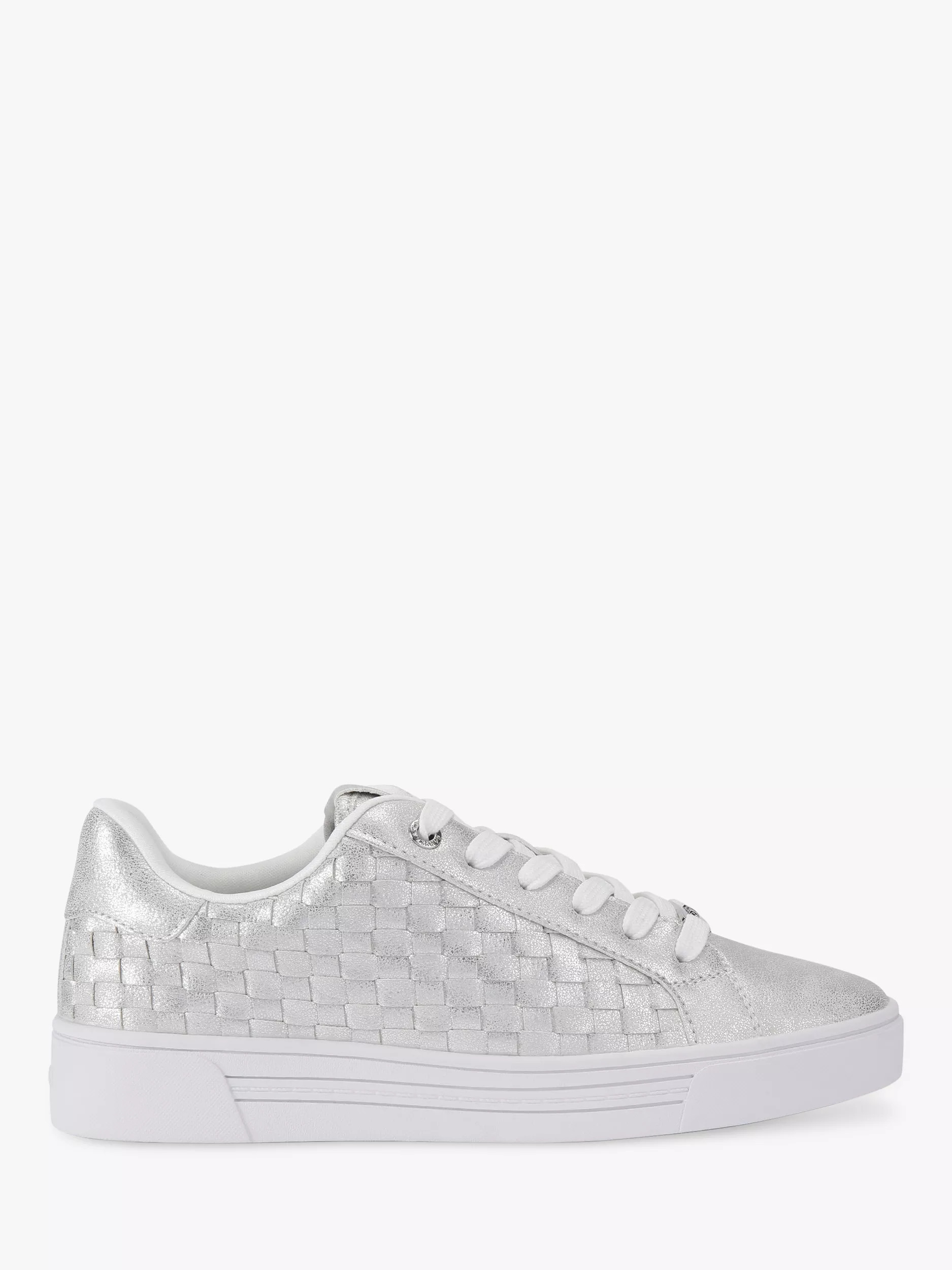 Carvela Daze Weave Metallic Trainers, Silver | John Lewis (UK)