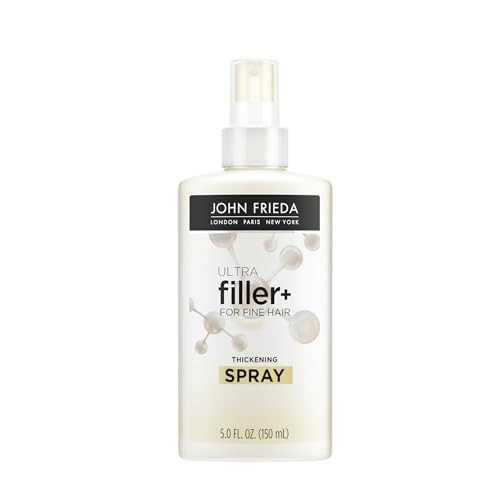 John Frieda ULTRAfiller+ Thickening Spray, Thickening & Strengthening Spray for Damaged or Thin Hair, Infused with Biotin and Hyaluronic Acid to Strengthen Hair for Thicker Fuller Results, 5 Oz | Amazon (US)