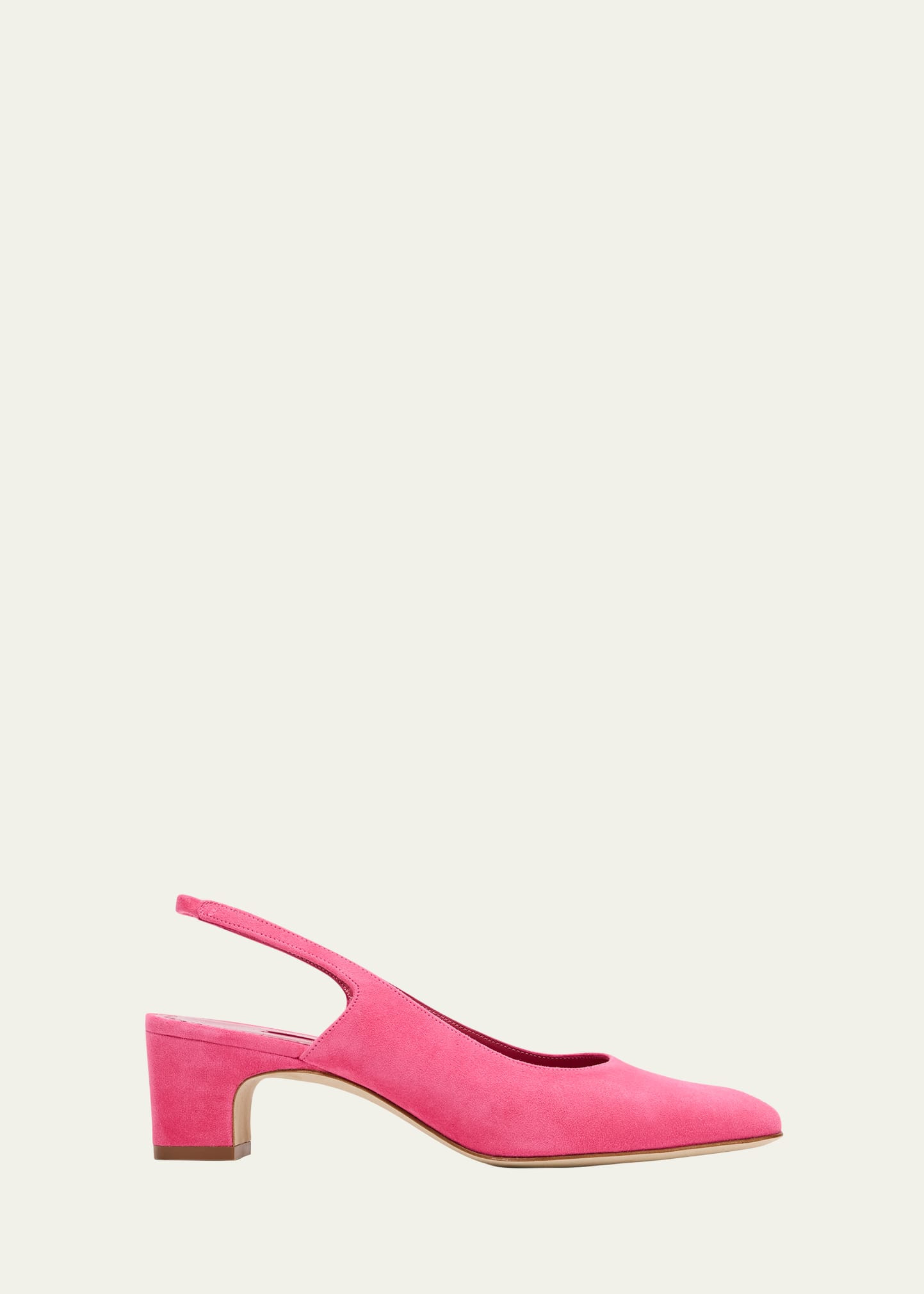 Manolo Blahnik Suede Block-Heel Slingback Pumps | Bergdorf Goodman
