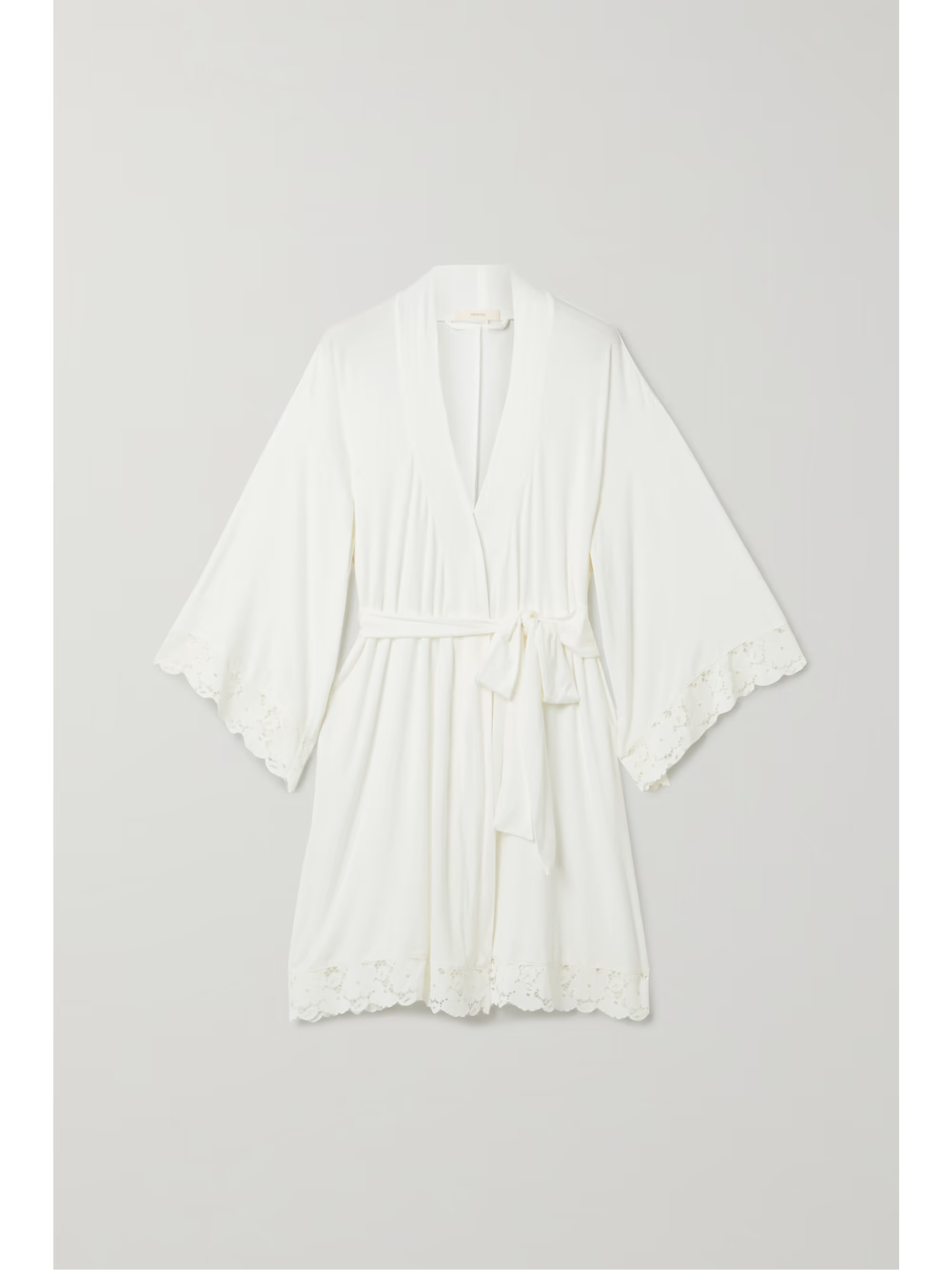 Naya Mademoiselle lace-trimmed stretch-modal robe | NET-A-PORTER (US)