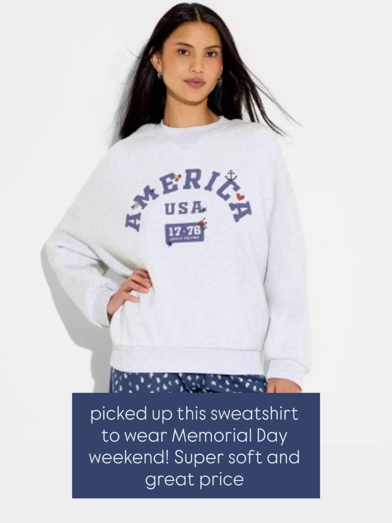 Wear this for all the patriotic holidays! Target sweatshirt
