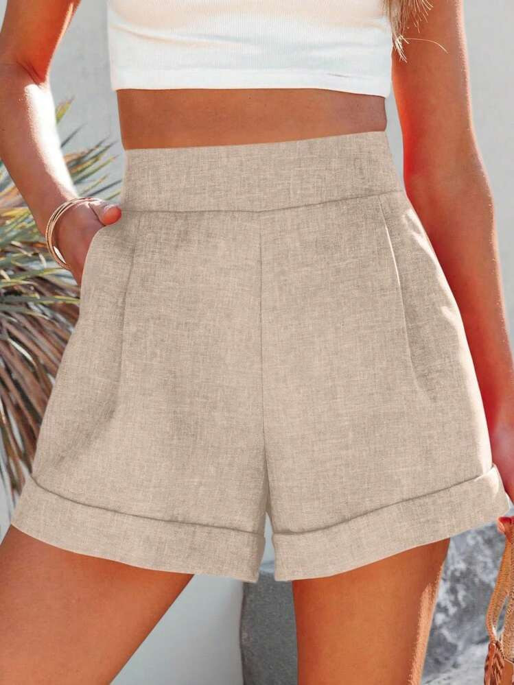 Women High Waisted Wide Leg Bermuda Shorts Summer Casual Lightweight Workwear With Pockets | SHEIN