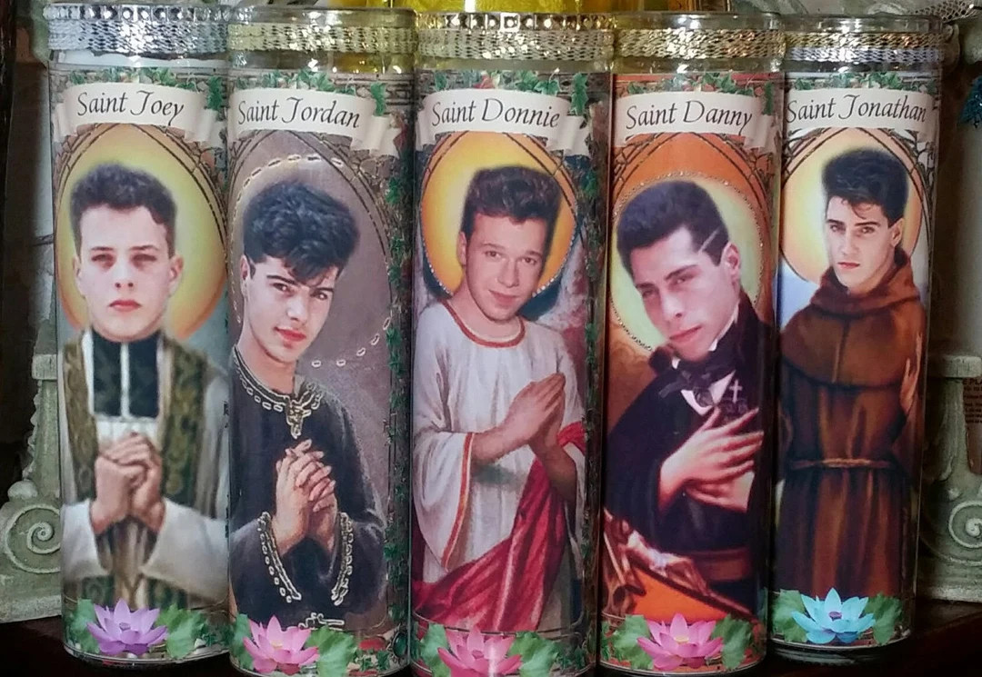 Set of 5 New Kids on the Block:  Donnie, Joey, Danny, Jordan and Jonathan - Celebrity Saint Praye... | Etsy (US)