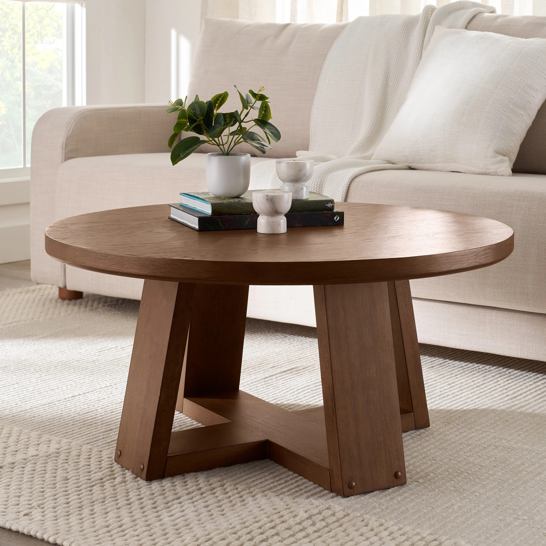 Better Homes & Gardens Ezra Coffee Table, Walnut finish | Walmart (US)