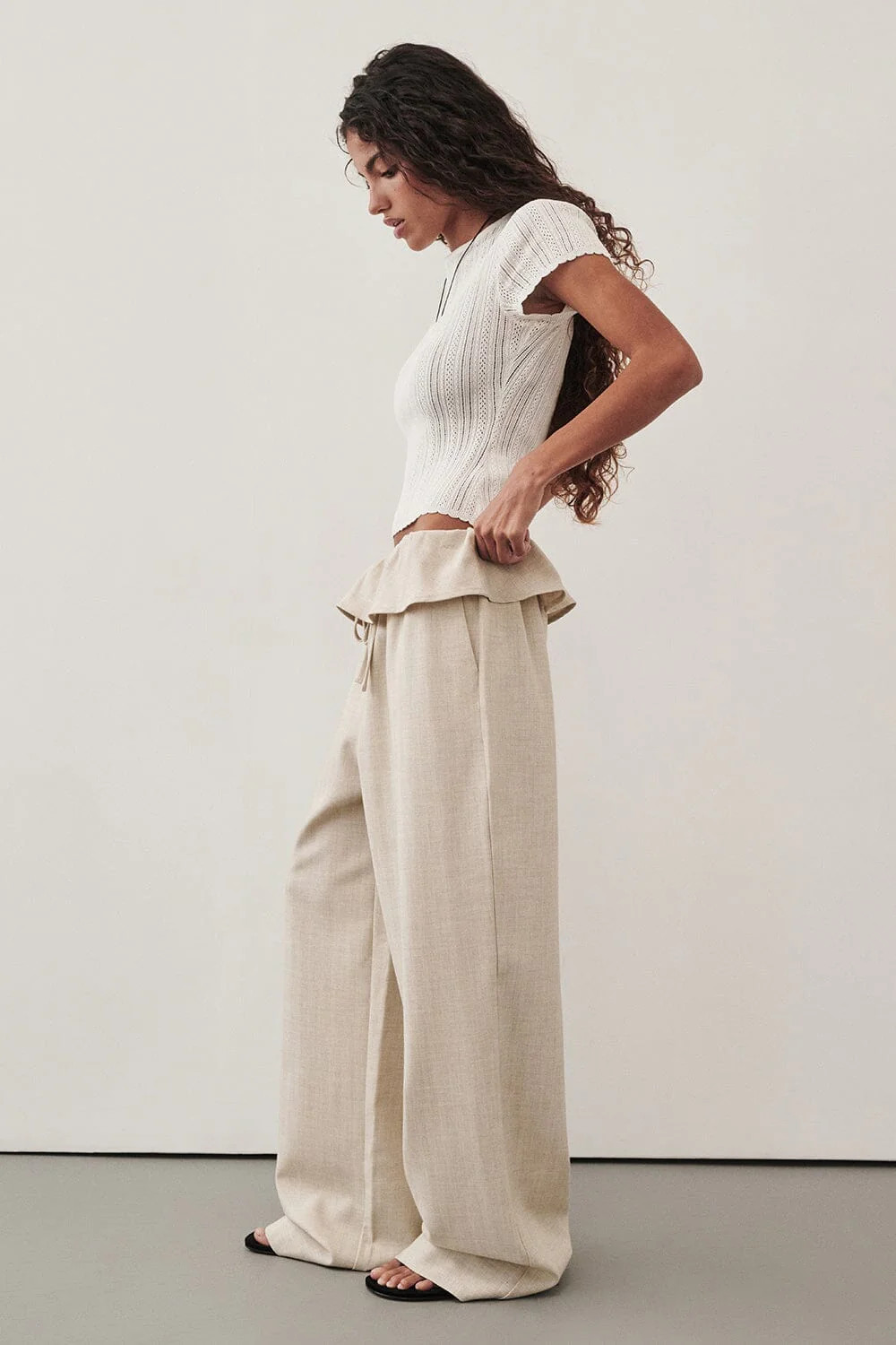 CYRUS NATURAL MARLE FISHERMAN PANT | DISSH