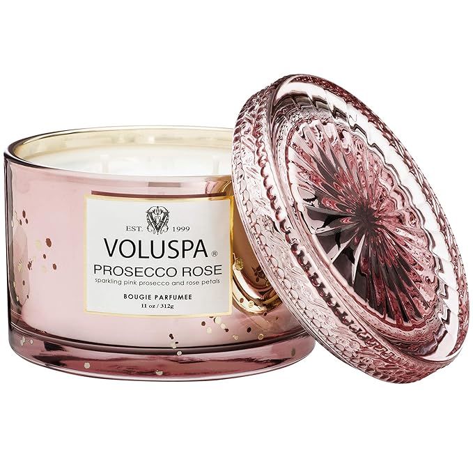 Voluspa Prosecco Rose Corta Maison Boxed Glass Candle, 11 Ounces | Amazon (US)