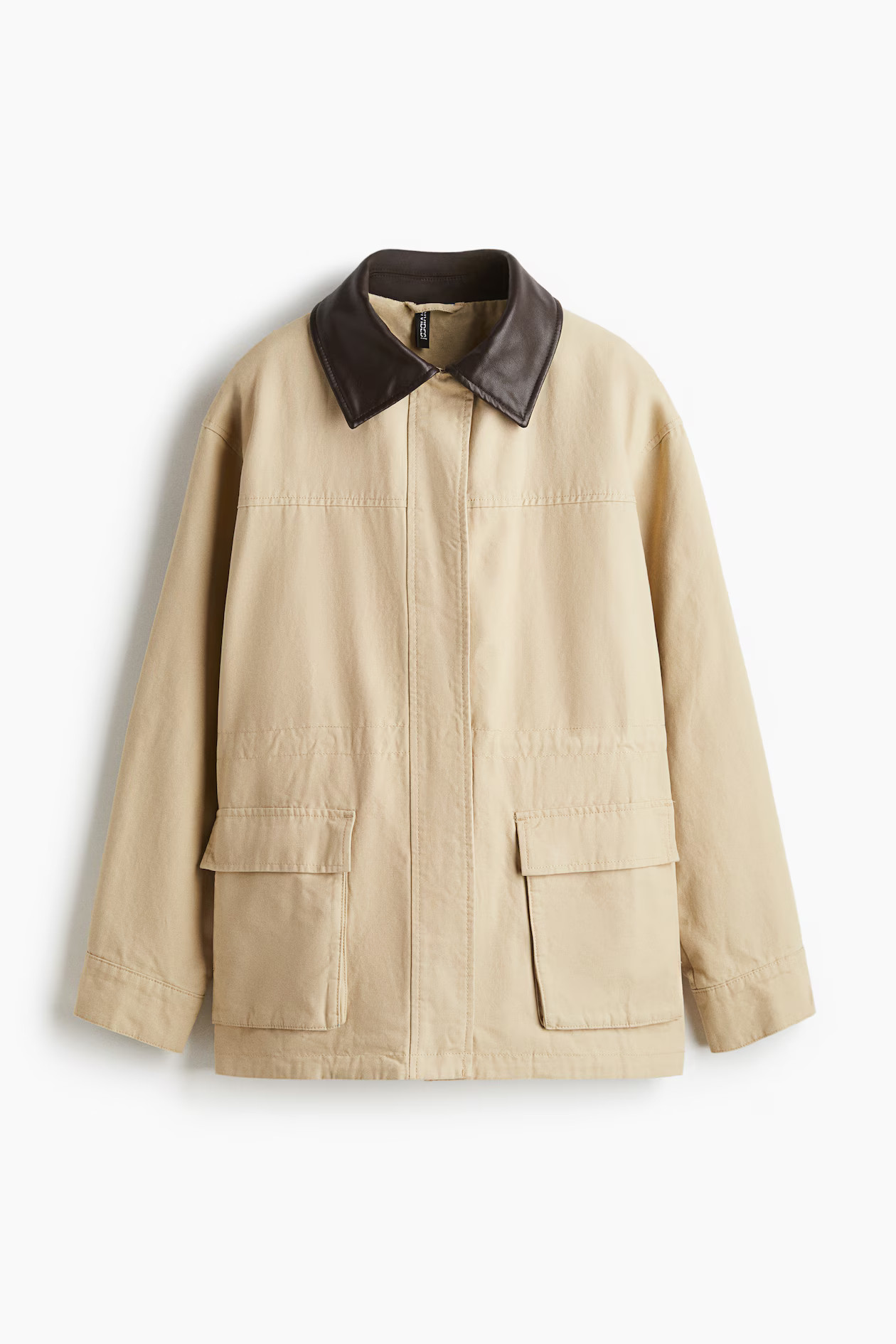 Coated-Collar Twill Jacket | H&M (US + CA)