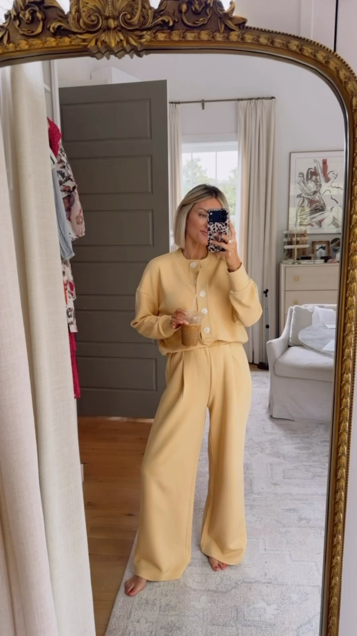 I’m on day five of wearing this butter yellow top - soooo good! Wearing S in the top & XS in the pants.

Loverly Grey, Varley, matching set, travel outfit ideas, lounge set, loungewear 

#LTKTravel #LTKSeasonal #LTKootd