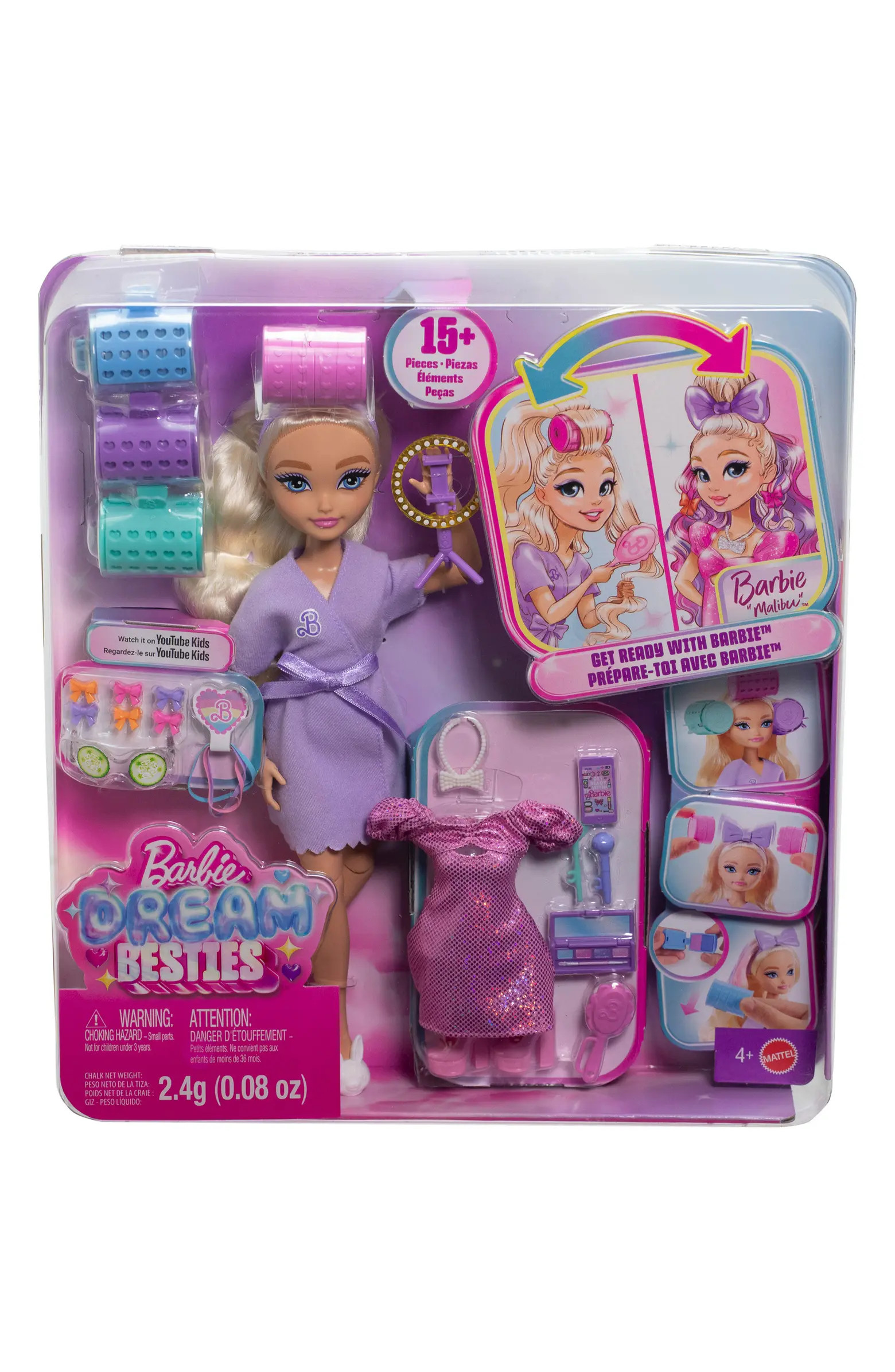 Dream Besties™ Get Ready with Me™ Barbie® Malibu Doll Playset | Nordstrom