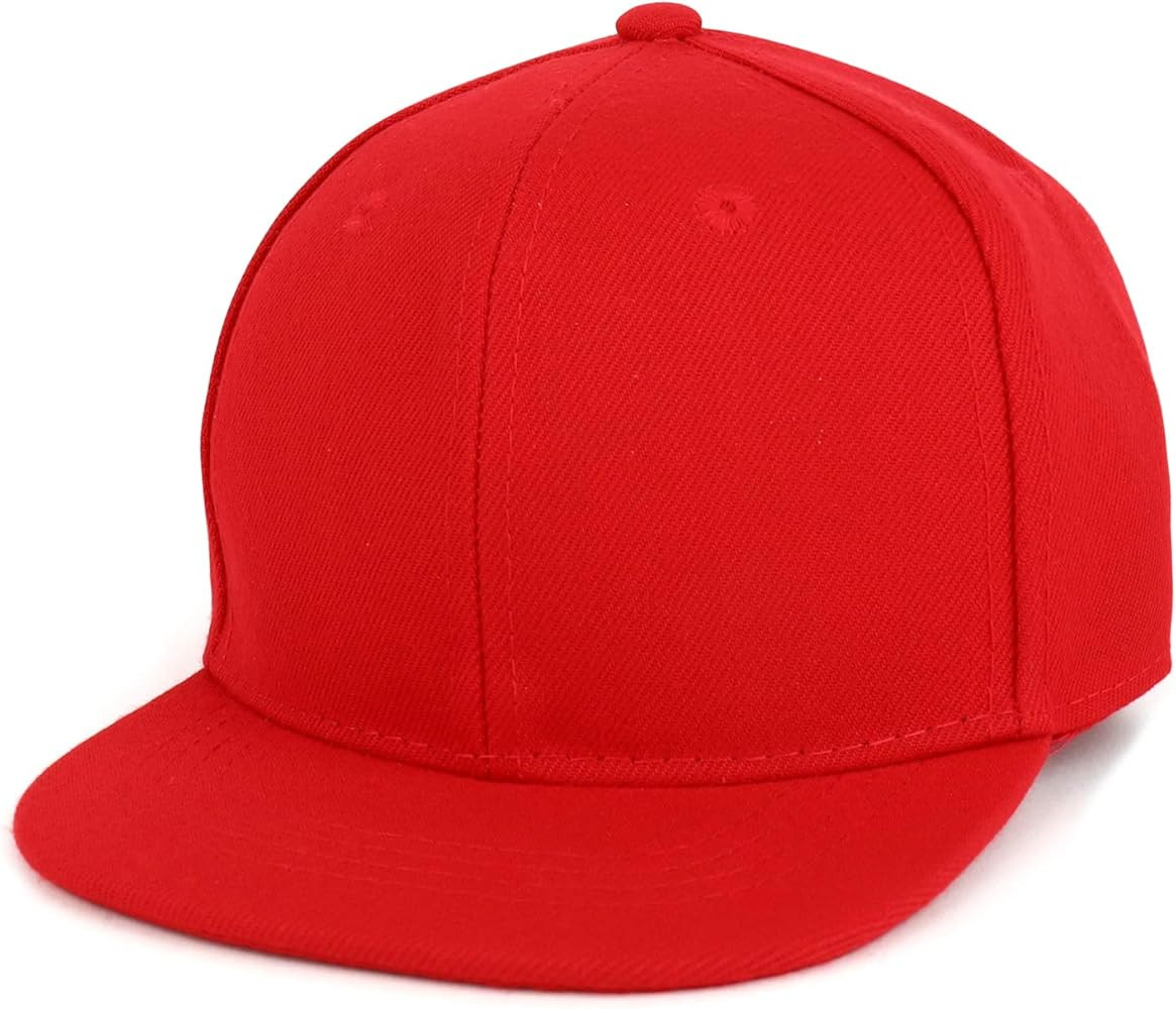 Infant to Toddler Kid's Plain Structured Flatbill Snapback Cap | Amazon (US)