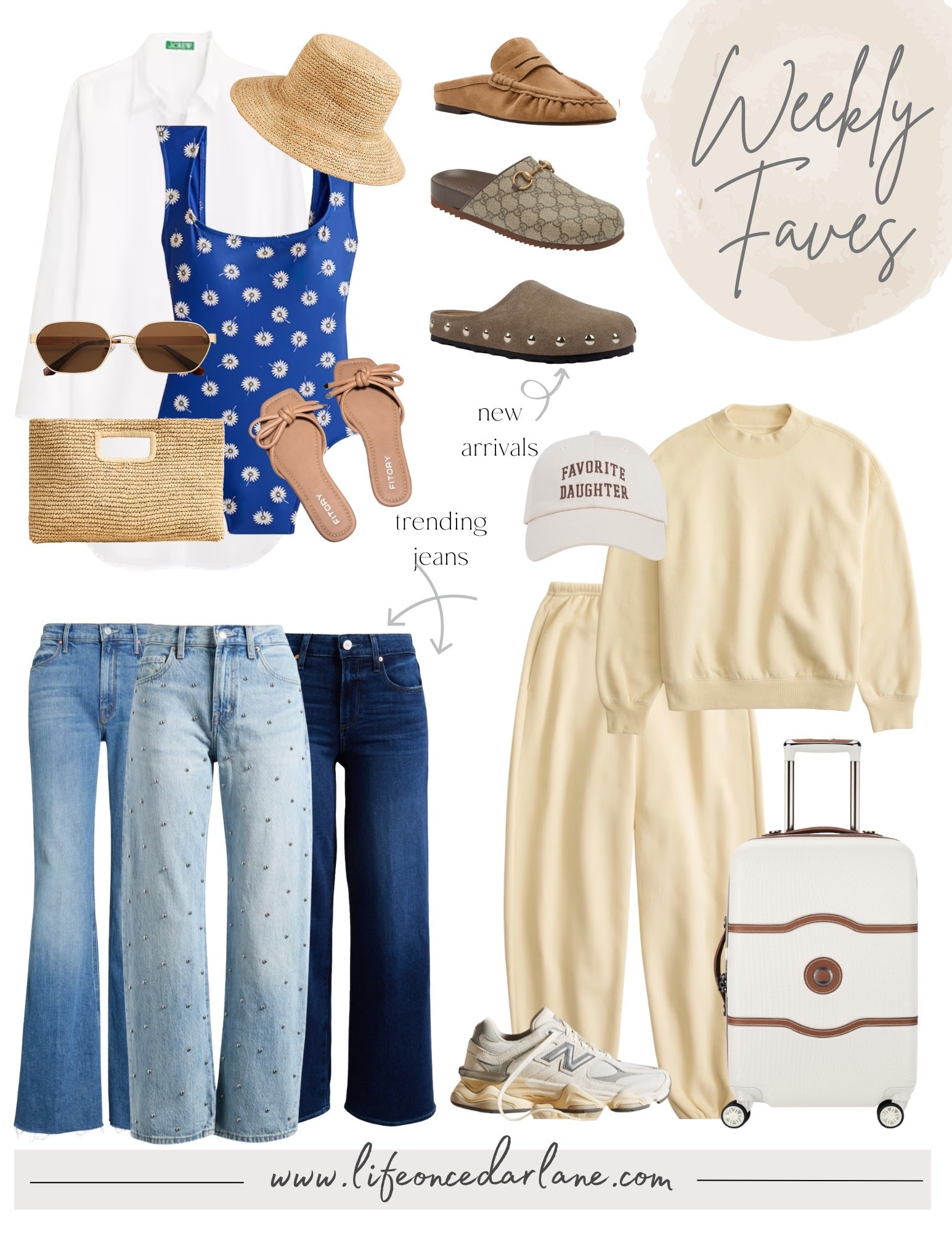 Weekly Faves- check out what we are loving! From new arrivals, sales, sneakers and more! Loving this Abercrombie travel look, J. Crew resort  look, and trending denim!


#LTKFindsUnder100 #LTKOver40 #LTKSaleAlert