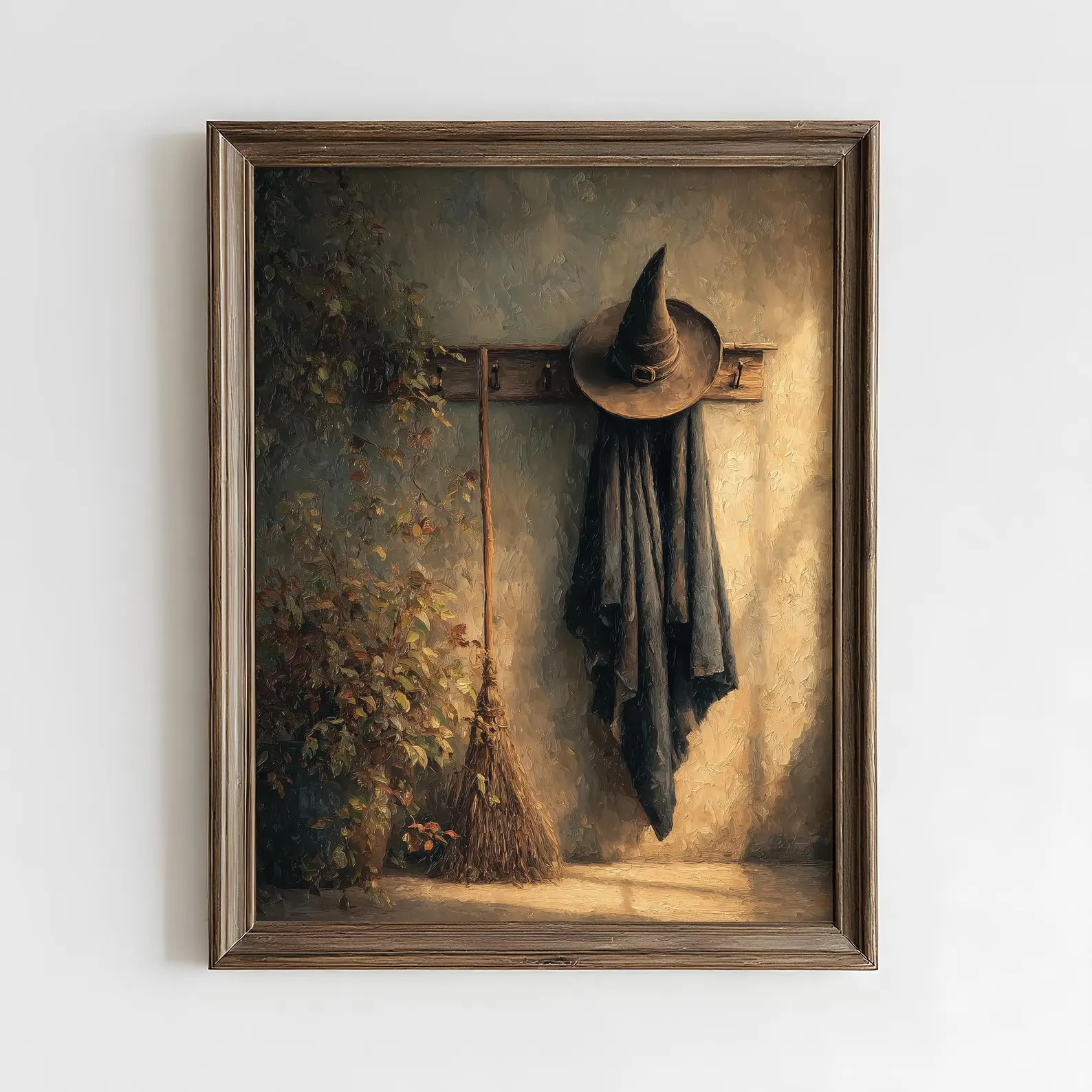 Vintage Witch Hat Decor | Moody Halloween Wall Art | Rustic Cottage Halloween Print | Dark Academ... | Etsy (Global)